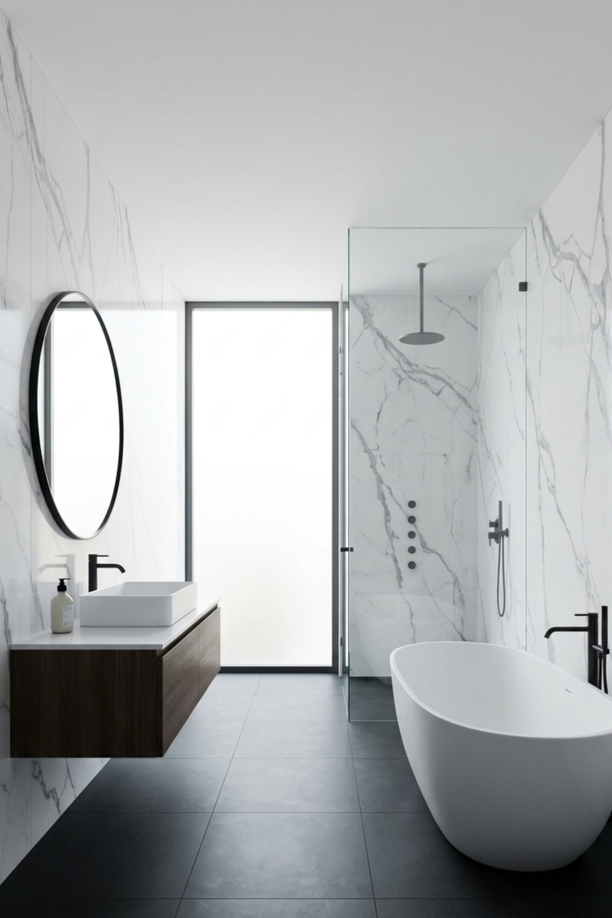 Carrara Bianco — High Gloss Stenski Panel 260x122cm