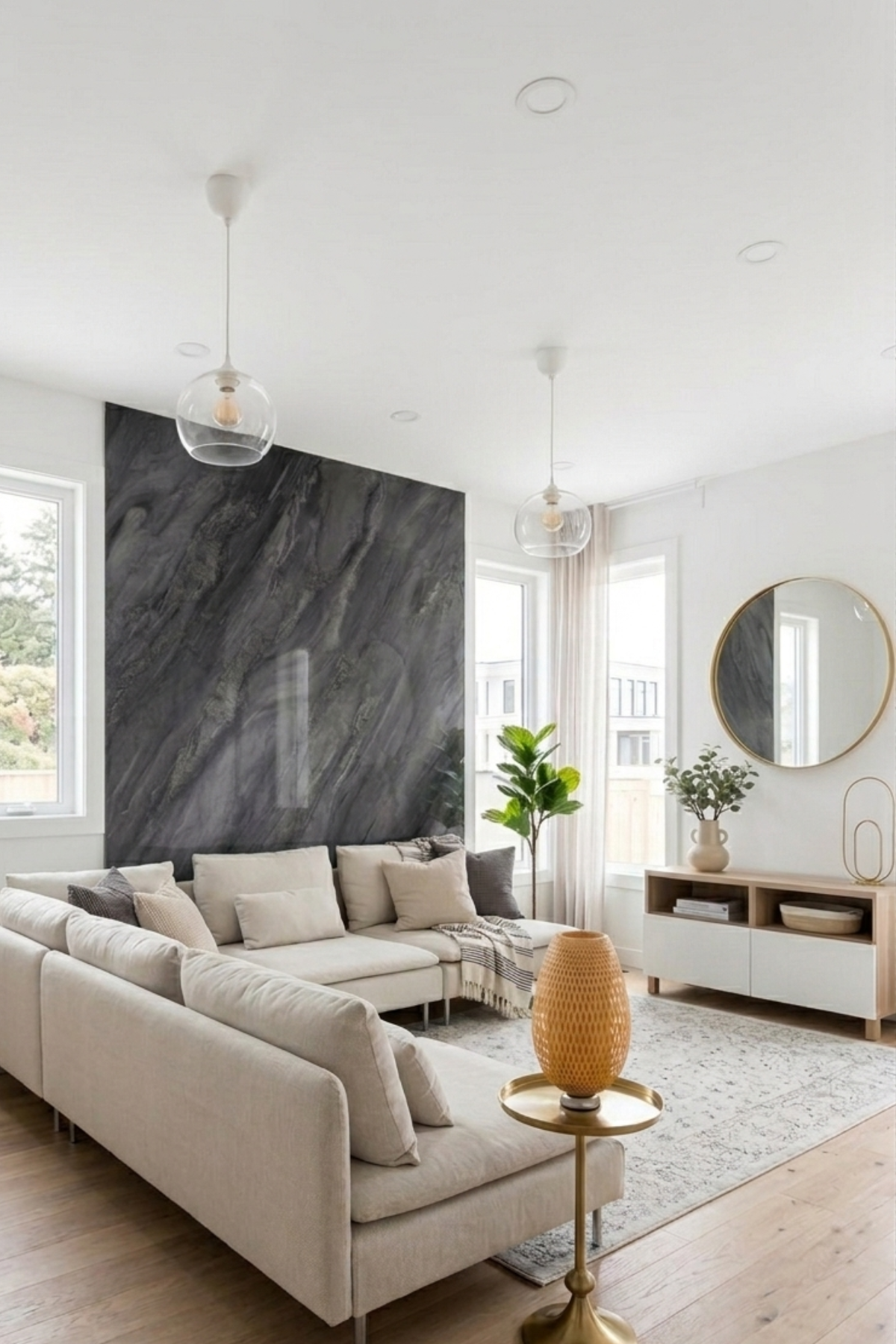 Nero Tempest — High Gloss Stenski Panel 260x122cm